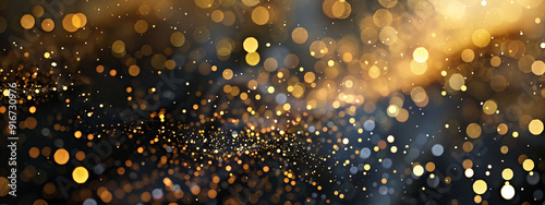 Abstract holidays background with blurred bokeh lights. Christmas and New Years background