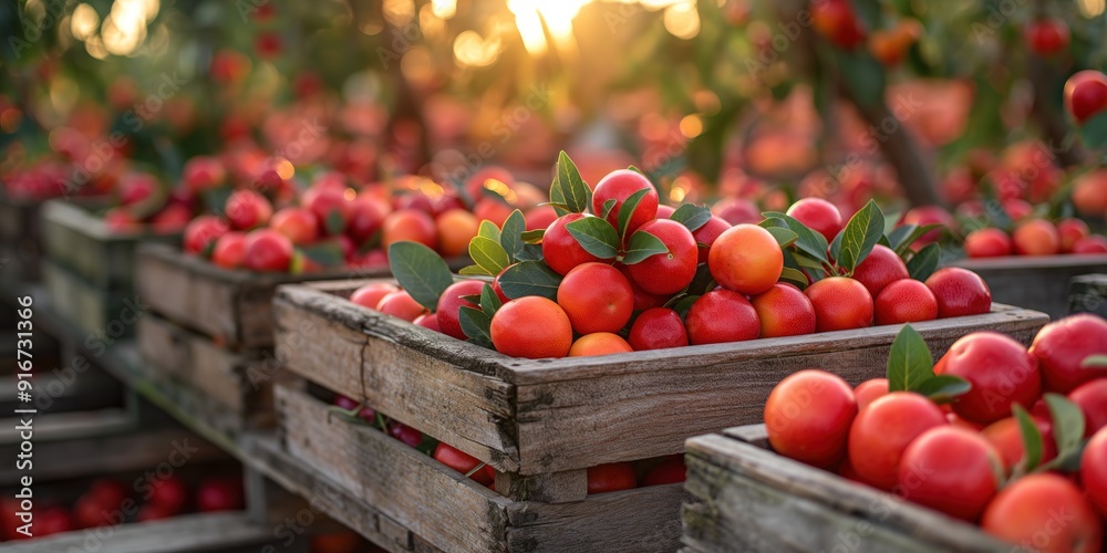 close up red ripe apple farm fresh harvest season, apple in wooden box close up red ripe apple farm fresh harvest season, apple in wooden box