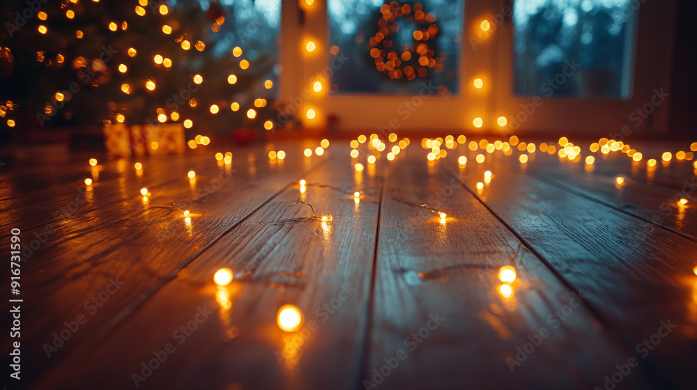 christmas tree decorations, santa claus with gifts, snowman in the snow, christmas gift boxes	