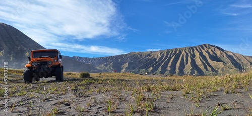 The Hardtop Car at Bromo Mountain