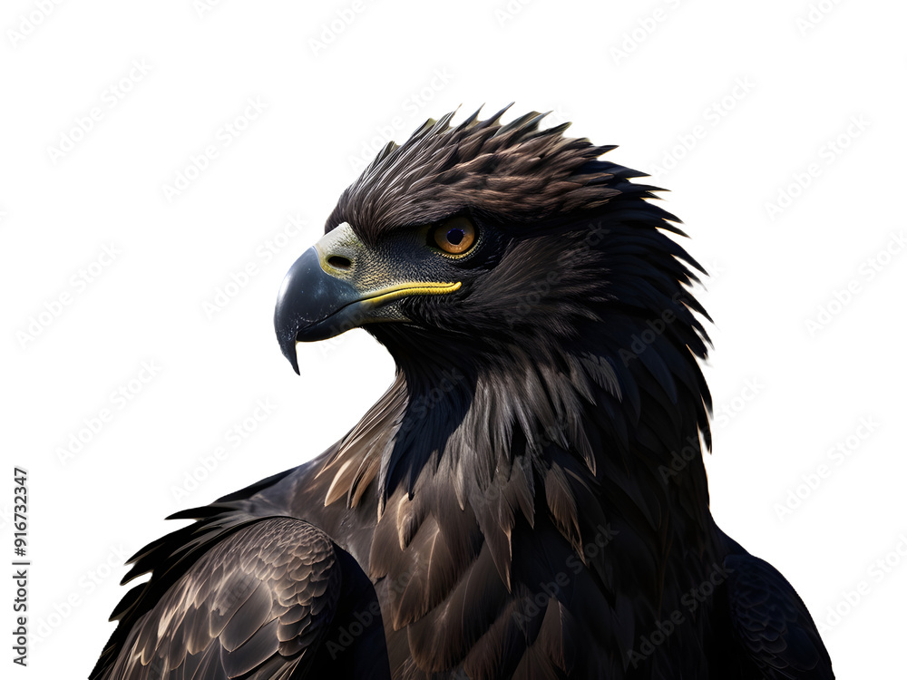 A close-up portrait of a fierce brown eagle with a sharp beak and intense eye, showcasing its raptor features and wildlife majesty A close-up portrait of a fierce brown eagle with a sharp beak and intense eye, showcasing its raptor features and wildlife majesty