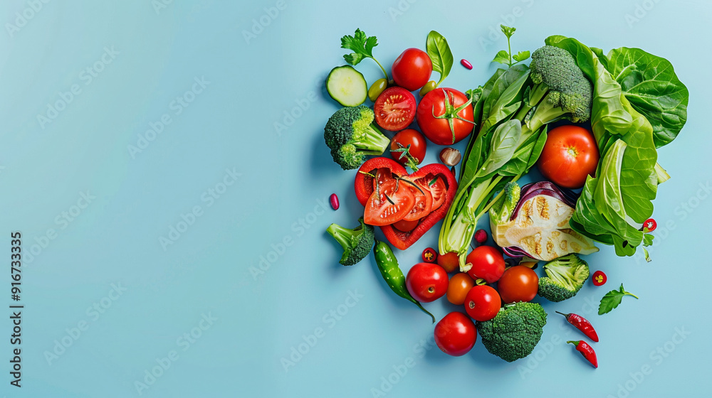 fresh Organic vegetables Healthy vegan or vegetarian food gluten free diet background