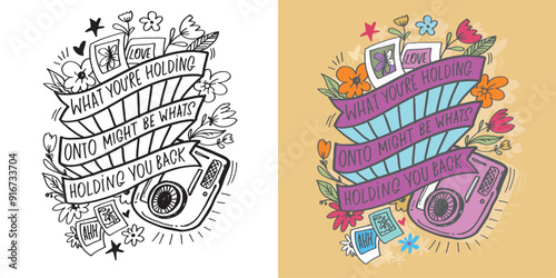 Cute trendy  hand drawn doodle lettering quote. Lettering for t-shirt design, mug print, bag print, clothes fashion. 100% hand drawn vector image.