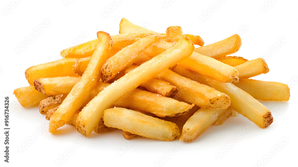 French-fries with ketchup isolated on white background French-fries with ketchup isolated on white background
