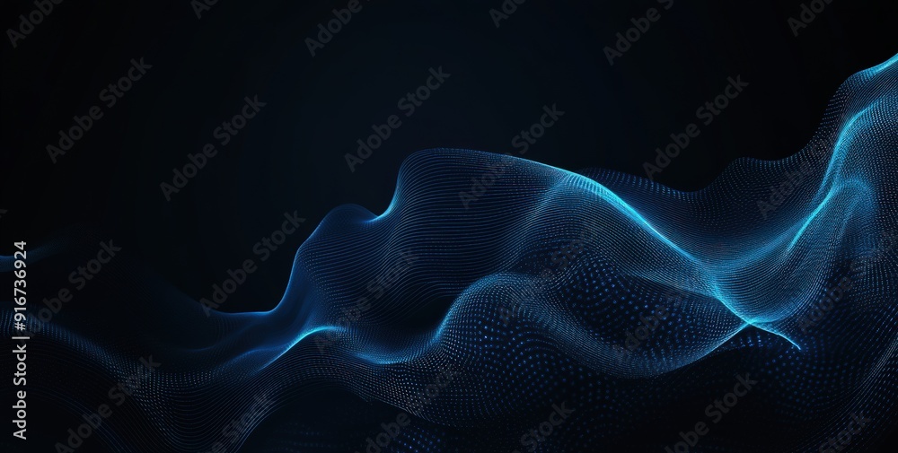Abstract Blue Wave Digital Art Abstract Blue Wave Digital Art