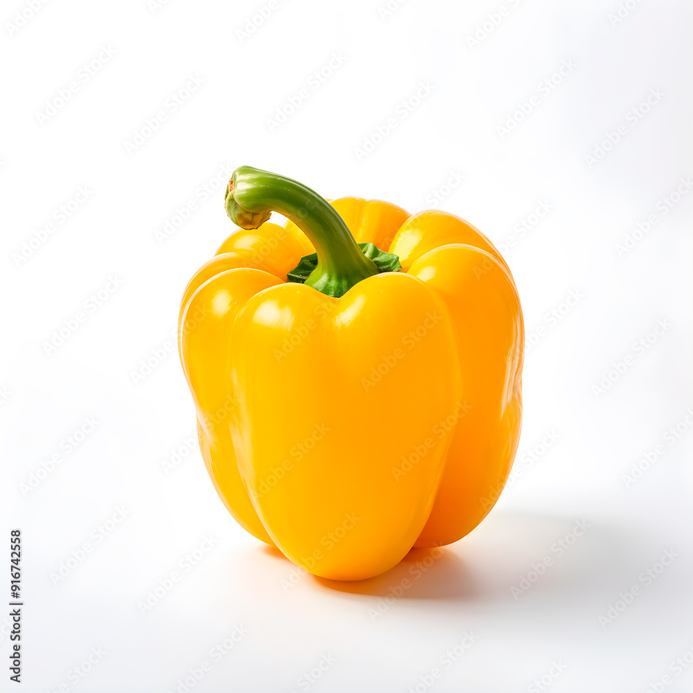 Yellow bell pepper isolated on white background Yellow bell pepper isolated on white background