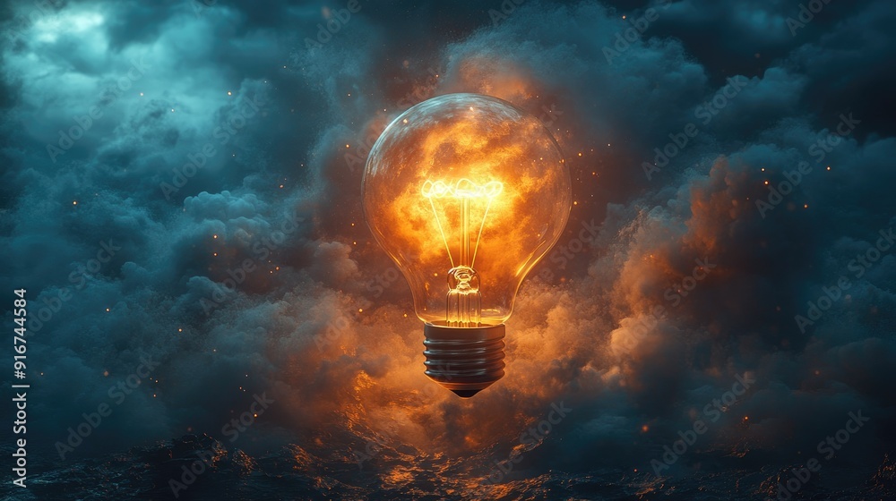 A glowing light bulb inside a thought bubble, symbolizing a creative idea. A glowing light bulb inside a thought bubble, symbolizing a creative idea.