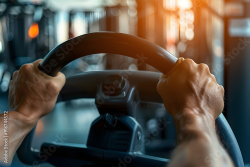 close up of a person exercising with dumbbells