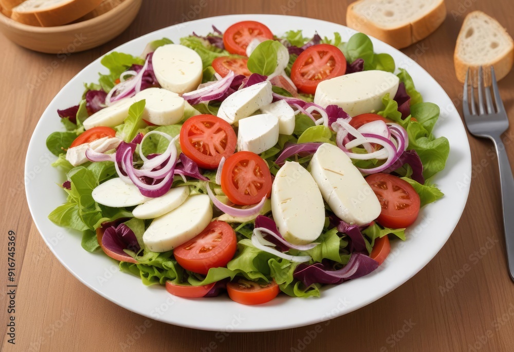 salad with feta cheese and olives, ai salad with feta cheese and olives, ai