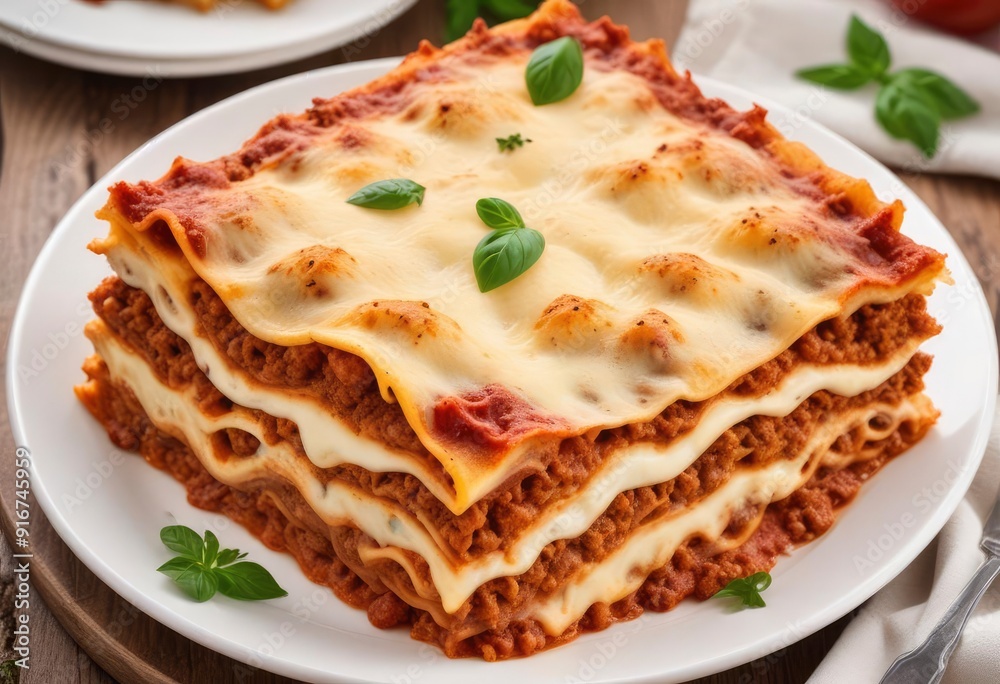 lasagna with mince and cream sauce, ai lasagna with mince and cream sauce, ai