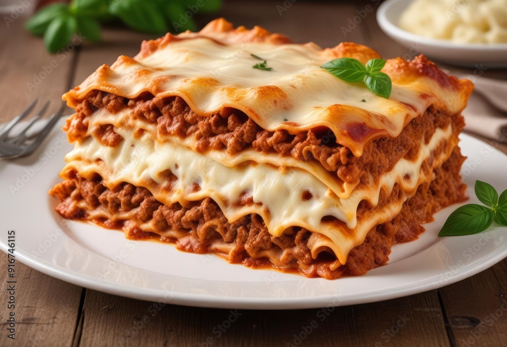 lasagna with mince and cream sauce, ai lasagna with mince and cream sauce, ai