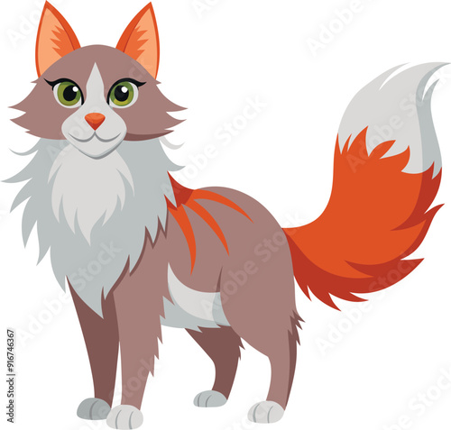 vector illustration of a cat