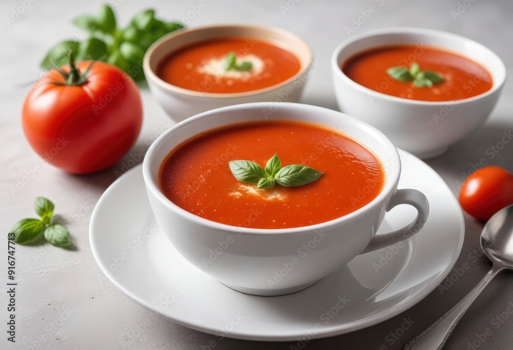 tomato soup in bowl, ai tomato soup in bowl, ai