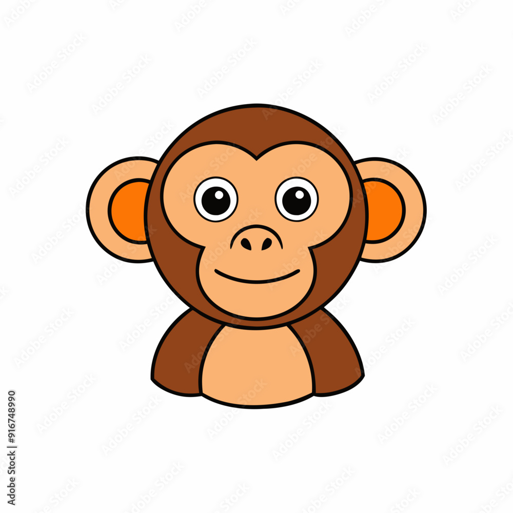 Obraz premium Chimpanzee art vector illustration