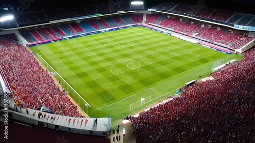 Aerial Establishing Shot of a Whole Stadium