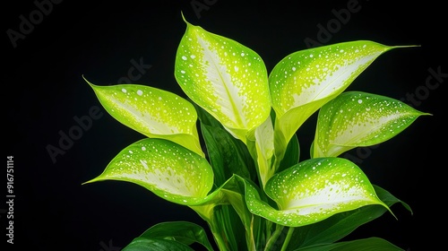 Dieffenbachia Seguine, Also Known As Dumb Cane Or Leopard Lily photo