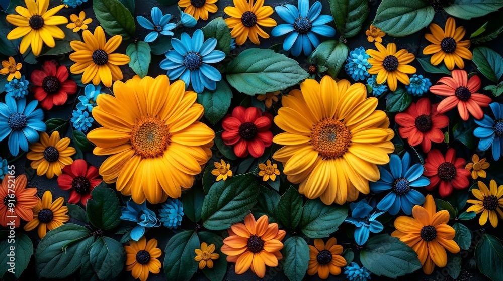Elegant 3D floral border with soft hues on a dark background