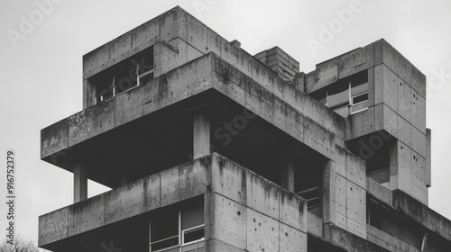 Modern Brutalist Architecture. photo