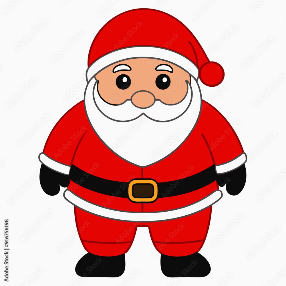 Santa Claus matching red pants featuring a red color Santa look holiday season art vector illustration Santa Claus matching red pants featuring a red color Santa look holiday season art vector illustration