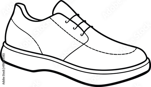 sketch illustration of a shoe