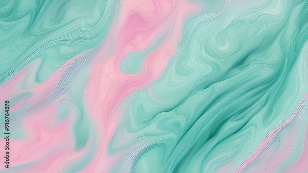 Obraz premium mint ink liquid background