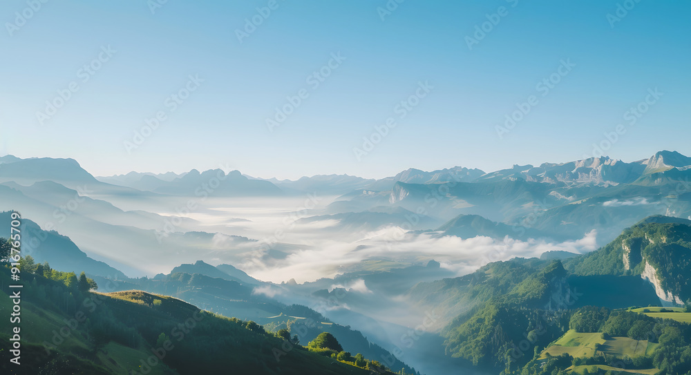Fototapeta premium Mountains in the clouds