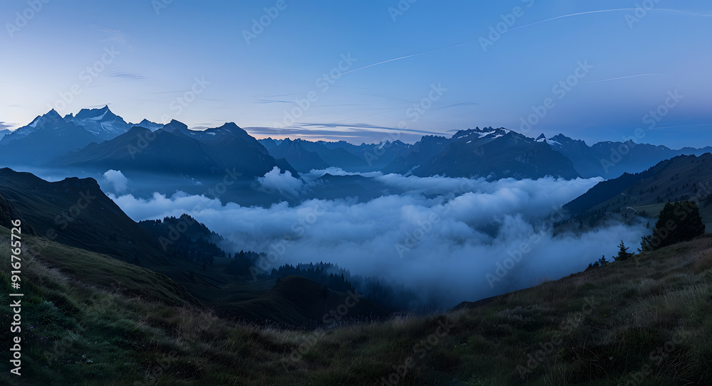 Obraz premium Mountains in the clouds
