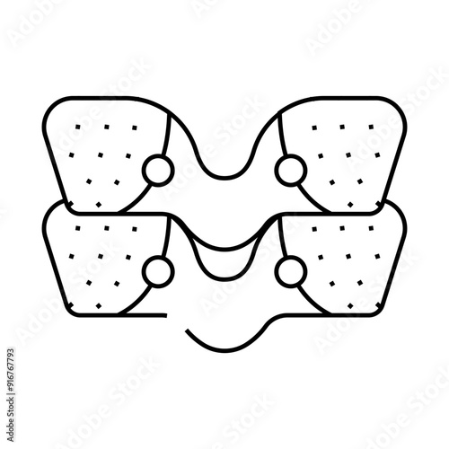 thighs ems training line icon vector. thighs ems training sign. isolated contour symbol black illustration
