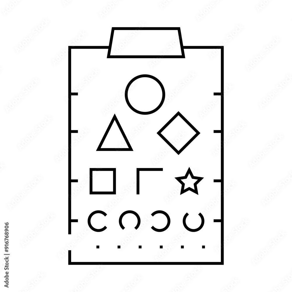 sivtsev table, stand for training vision line icon vector. sivtsev table, stand for training vision sign. isolated contour symbol black illustration sivtsev table, stand for training vision line icon vector. sivtsev table, stand for training vision sign. isolated contour symbol black illustration