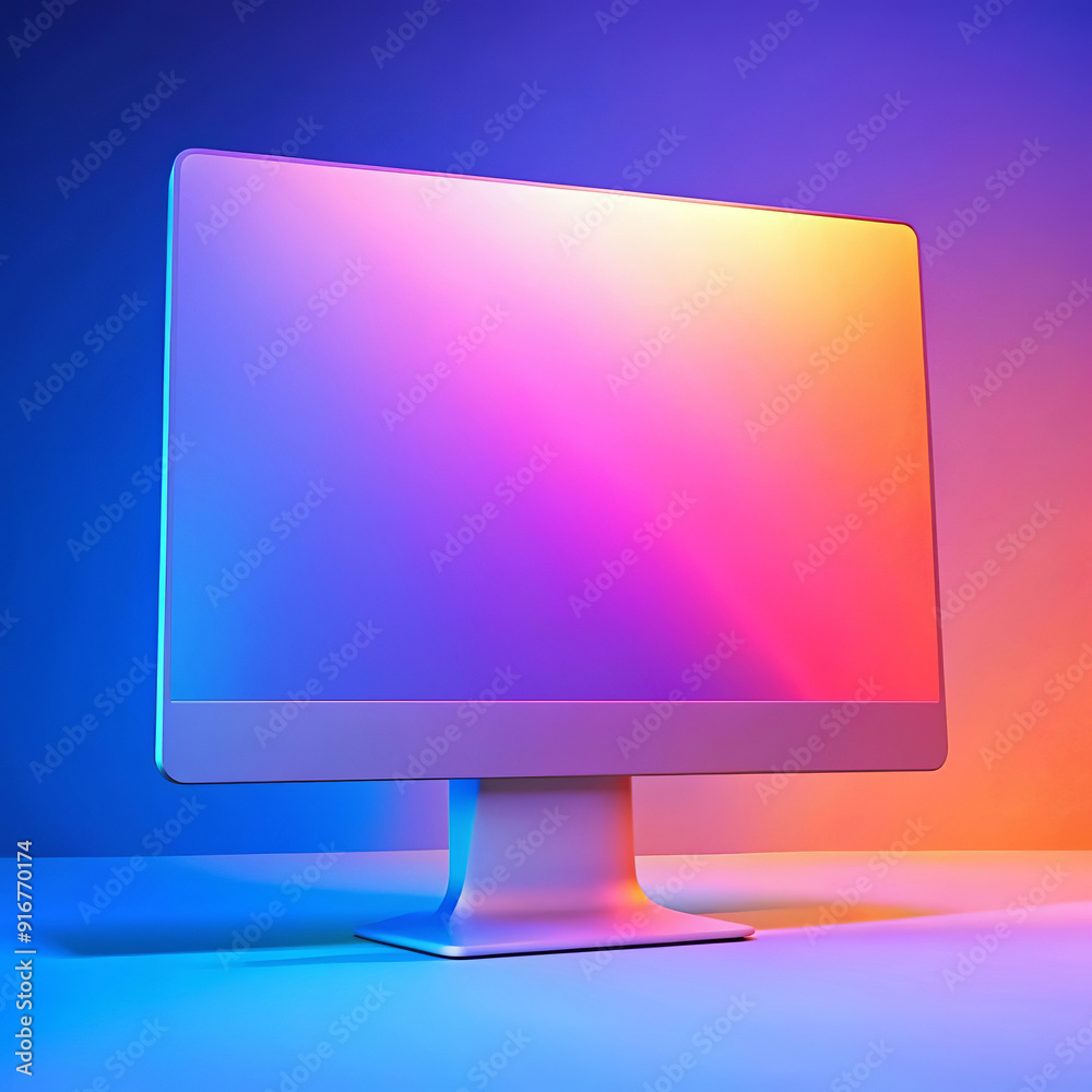 3D computer monitor with gradient display 3D computer monitor with gradient display