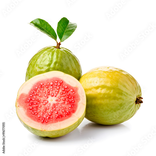 Guava fruit isolated on white background photo