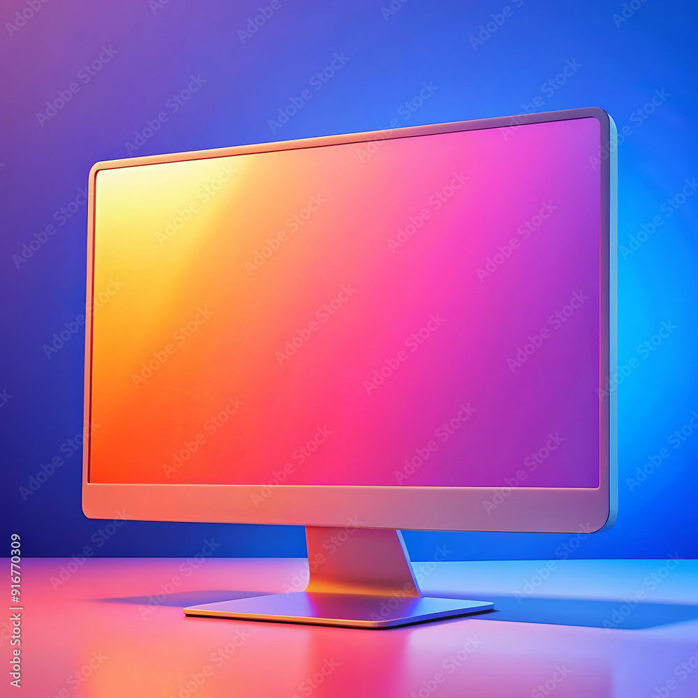 3D computer monitor with gradient display 3D computer monitor with gradient display