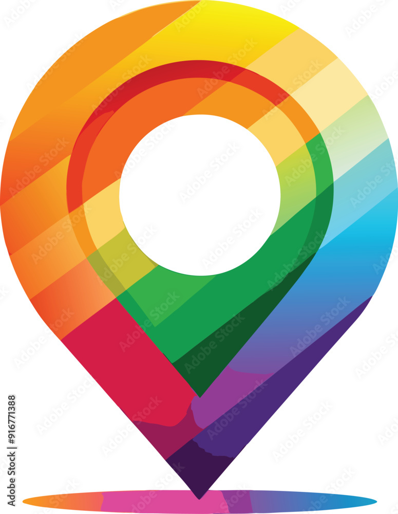 Fototapeta premium colourful location icon
