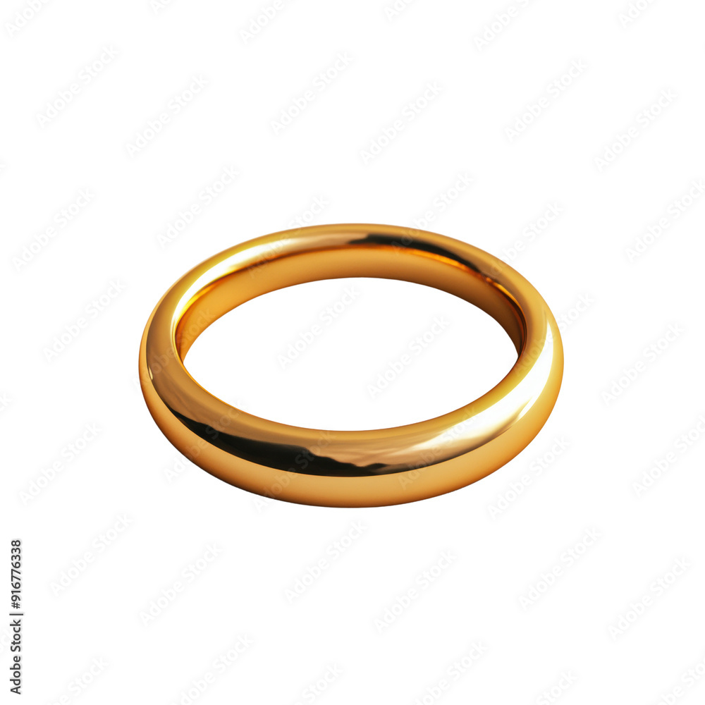 A gold banded ring with a gold band. The ring is on a white background. The ring is shiny and has a golden color A gold banded ring with a gold band. The ring is on a white background. The ring is shiny and has a golden color