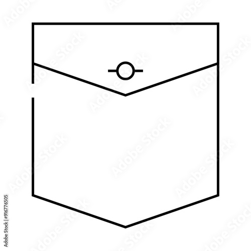 western pocket line icon vector. western pocket sign. isolated contour symbol black illustration