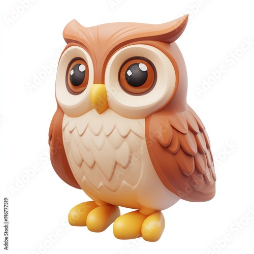 3D icon of owl