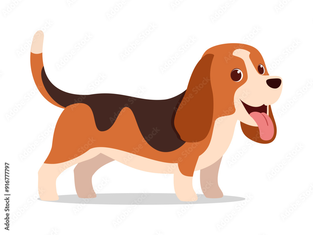 happy cute basset hound dog with good quality and design happy cute basset hound dog with good quality and design