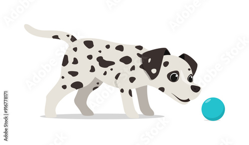 happy cute dalmatian dog with good quality and design