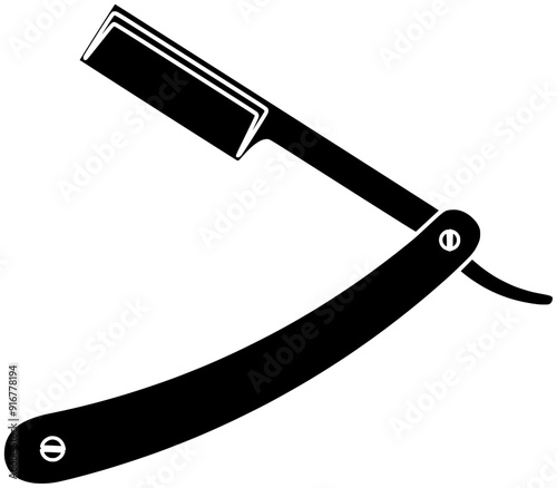 salon illustration barber silhouette barbershop logo shop icon hair outline hairdresser razor haircut shave cut fashion beard man male shape stylish mustache scissors for vector graphic background