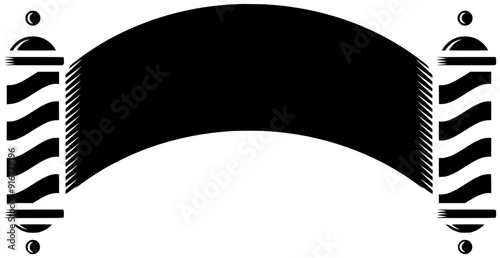 barbershop illustration shop silhouette barber logo haircut icon hair outline pole salon hairdresser shave classic beard style cut razor shape old man mustache for vector graphic background