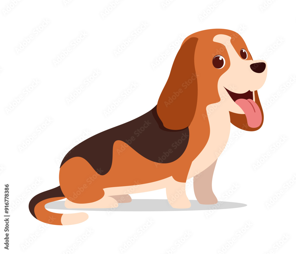 happy cute basset hound dog with good quality and design happy cute basset hound dog with good quality and design