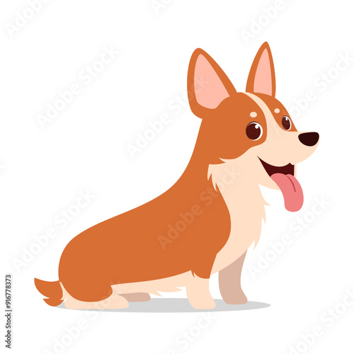 happy cute corgi dog with good quality and design
