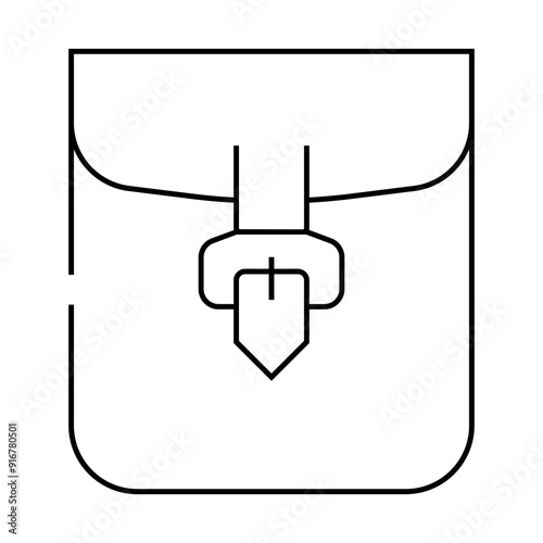 clasp pocket line icon vector. clasp pocket sign. isolated contour symbol black illustration