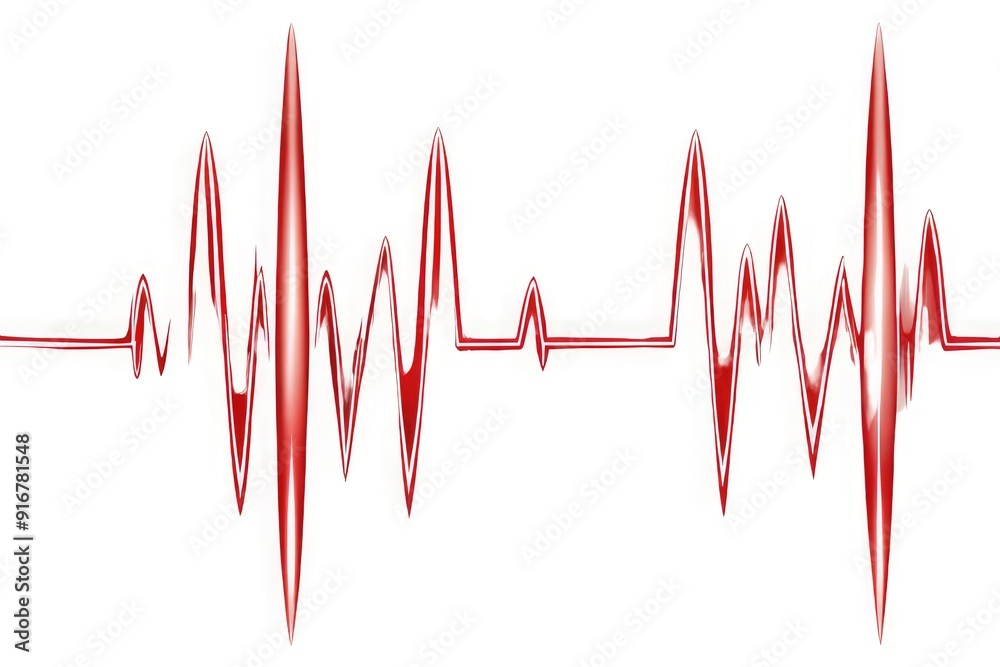 A white background featuring a red pulse wave pattern that mimics a heartbeat or sound wave, flowing horizontally or diagonally. This design adds a rhythmic, energetic vibe, perfect for audio equipmen A white background featuring a red pulse wave pattern that mimics a heartbeat or sound wave, flowing horizontally or diagonally. This design adds a rhythmic, energetic vibe, perfect for audio equipmen
