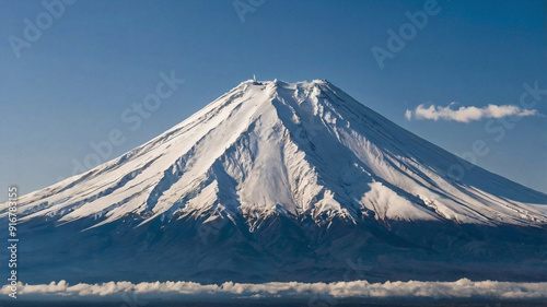 ai generated centered simetrical photo of mount fuji japan, HD photo