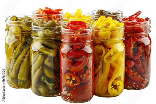 Tangy Assorted Peppers Isolated On Transparent Background