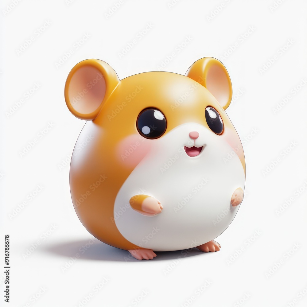 A cute little hamster with a big smile on its face A cute little hamster with a big smile on its face