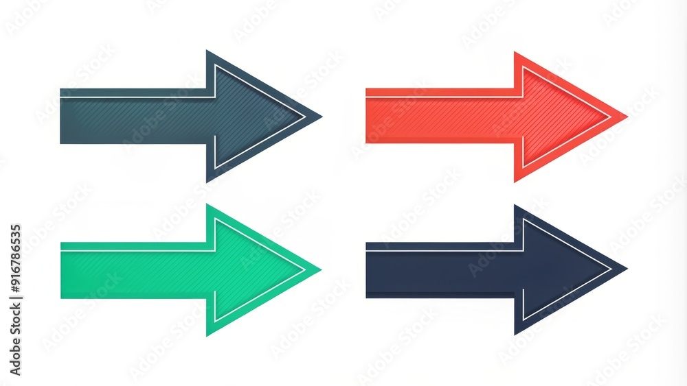 Stylish long arrow icons, solid and sleek, pointing left and right, ideal for directional signs, navigation, and infographics, featuring a modern flat design aesthetic. Stylish long arrow icons, solid and sleek, pointing left and right, ideal for directional signs, navigation, and infographics, featuring a modern flat design aesthetic.