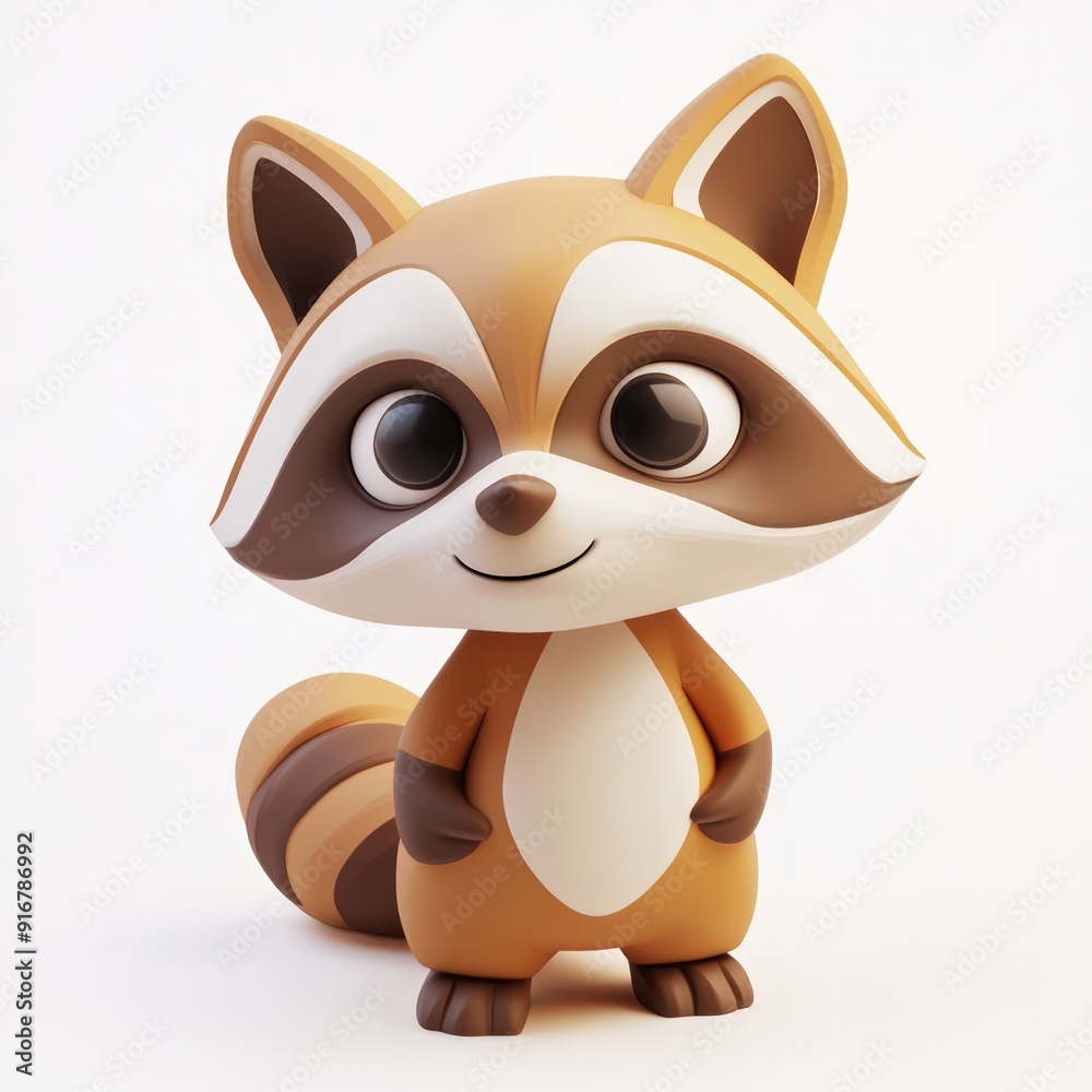 A cute raccoon with a smile on its face A cute raccoon with a smile on its face