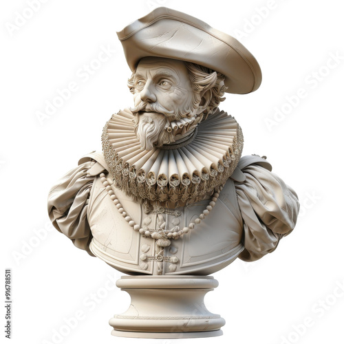 17th Century Isolated On Transparent Background